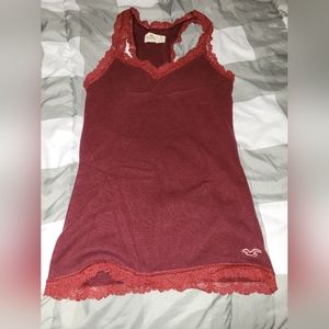 Maroon Hollister tank top